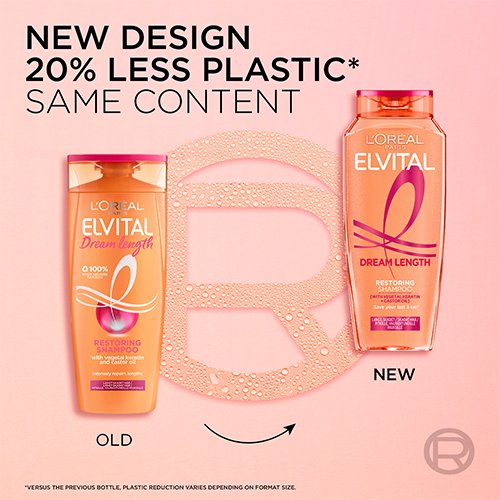 Schampo  Återställande schampo  Elvital  Dream Length  Packshot  Konsistens